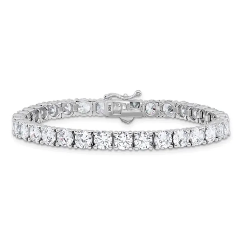 Elegant Sterling Silver CZ Tennis Bracelet